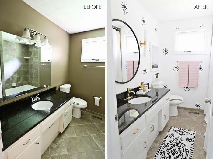 The Right Colors Make All The Difference #bathroom #makeover #decorhomeideas