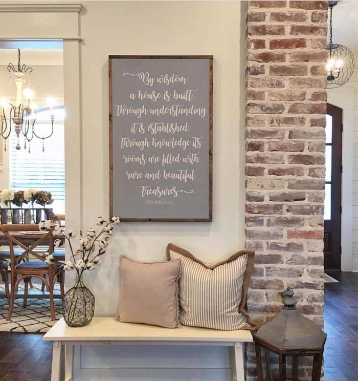 Let’s Welcome Wisdom, Understanding, and Knowledge #rusticentryway #farmhouse #decor #decorhomeideas