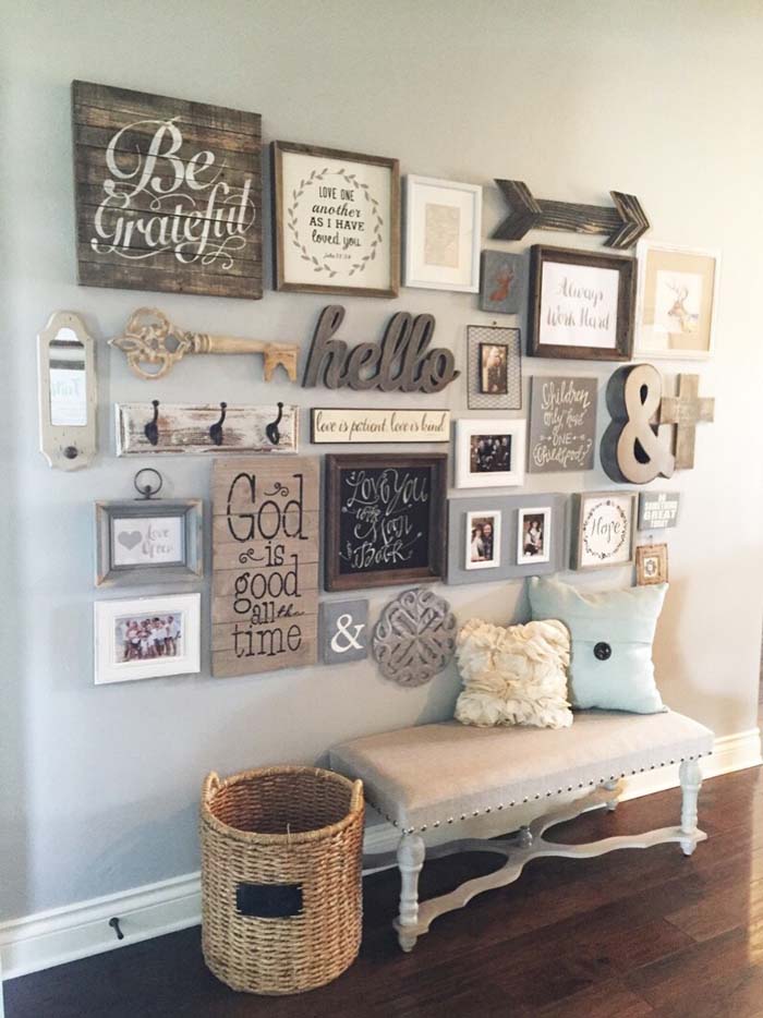 Welcoming Messages Create an Inviting Space #rusticentryway #farmhouse #decor #decorhomeideas