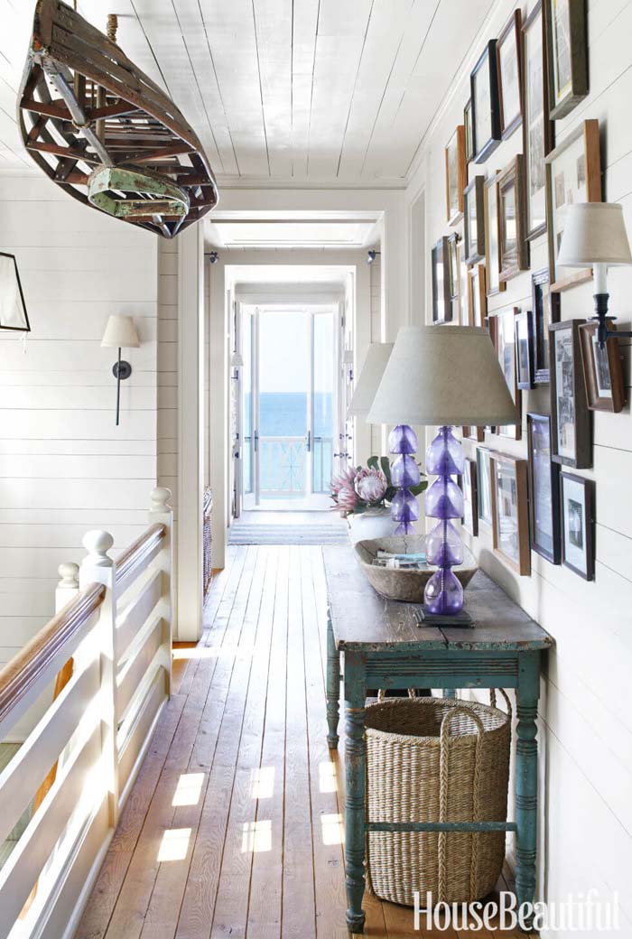 A Boardwalk-Inspired Hallway to a Balcony #beachhouse #interiordesign #decorhomeideas