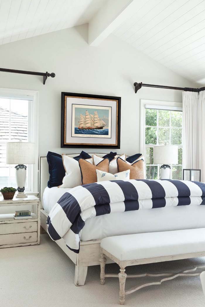 A Rustic Bedroom with Antique Wooden Furniture #beachhouse #interiordesign #decorhomeideas