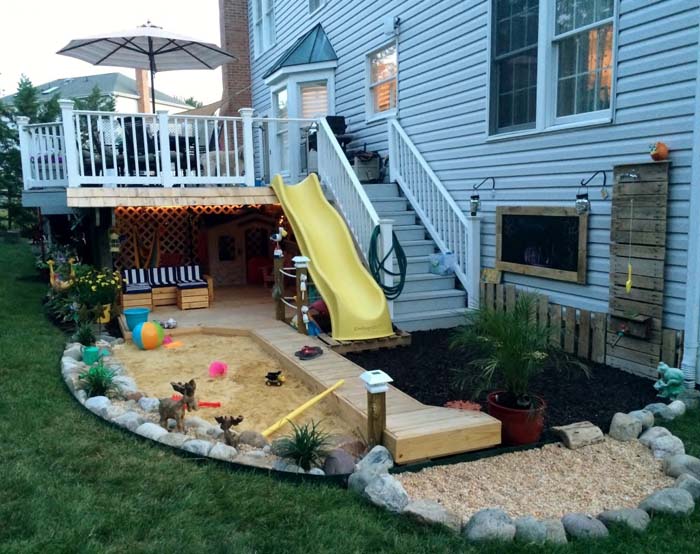 Backyard Bliss #diy #sandbox #decorhomeideas