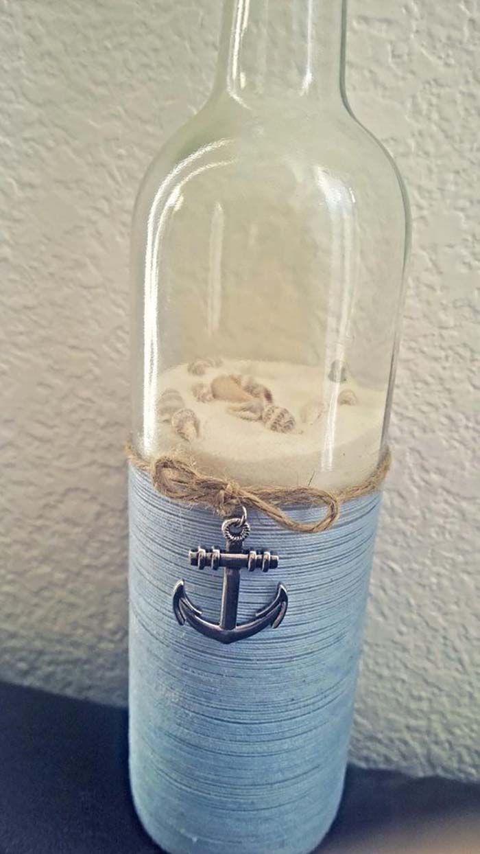 Beach in a Bottle #nauticalbathroom #bathdecor #decorhomeideas