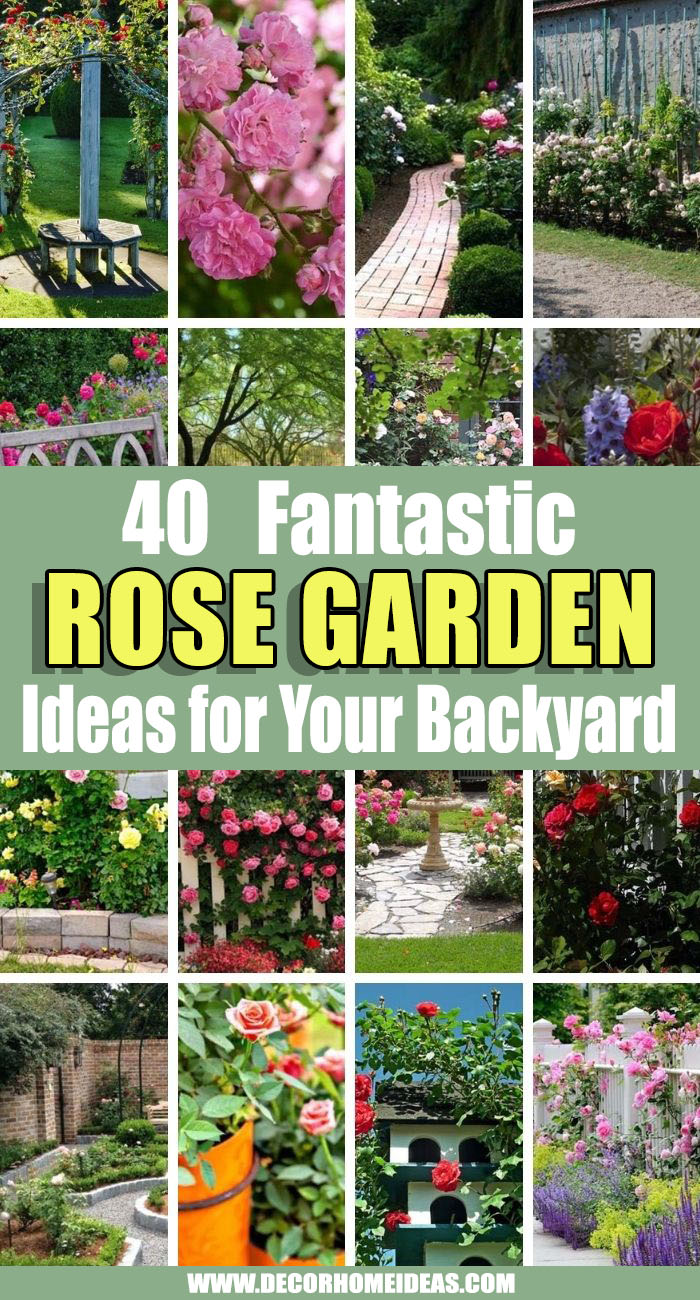 Best Rose Garden Ideas. As one of the most beautiful flowers in the world roses are easily incorporated into any garden decor. These rose garden ideas are your inspiration to make your backyard the best in the neighborhood. #decorhomeideas