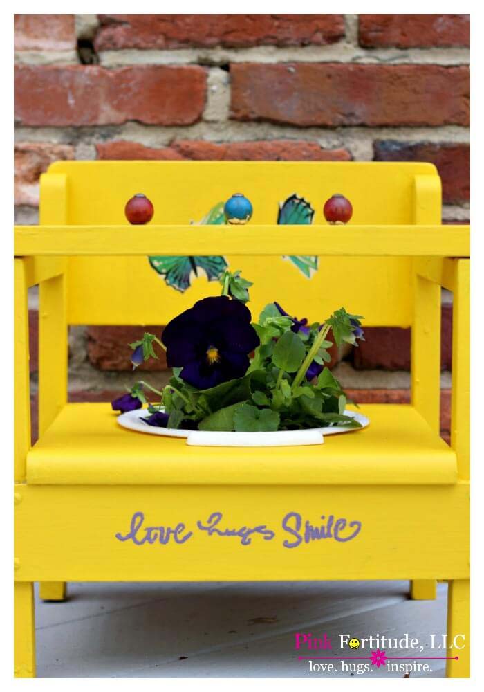 Bright Yellow Vintage Potty-Training Chair #gardencontainer #garden #planter #decorhomeideas