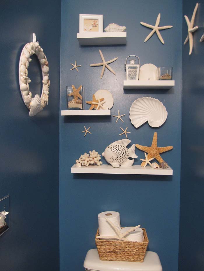 Can't Get Enough of Starfish #nauticalbathroom #bathdecor #decorhomeideas