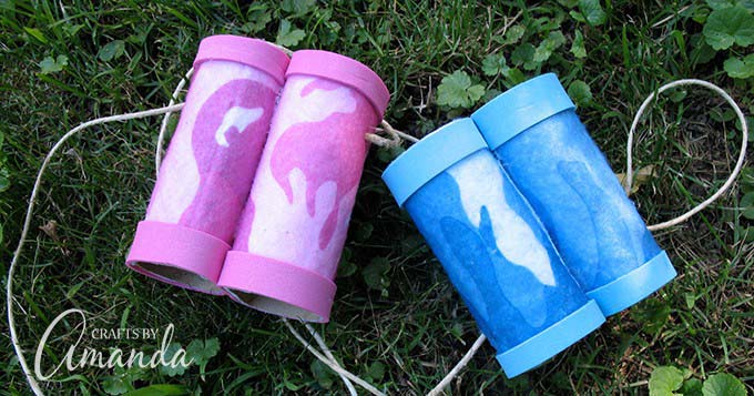 Cardboard Tube Binoculars #kidscrafts #toiletpaperroll #decorhomeideas