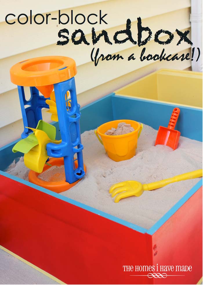 Color Block Sandbox #diy #sandbox #decorhomeideas