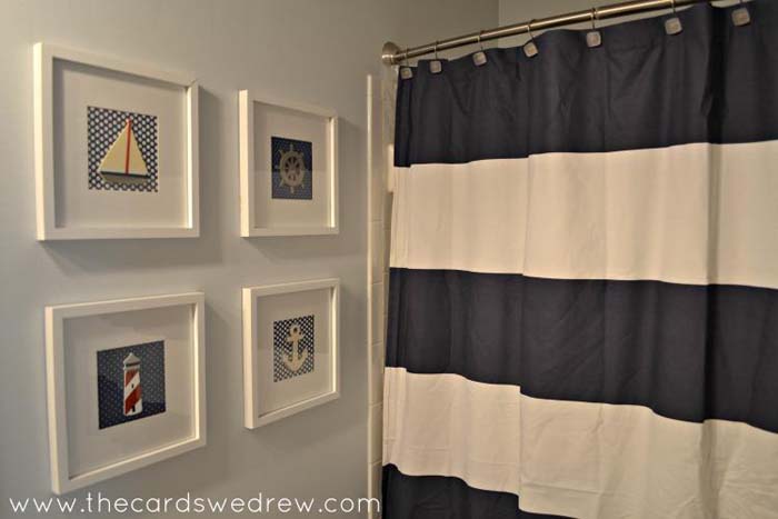 Cool Nautical Bathroom Decor on a Budget #nauticalbathroom #bathdecor #decorhomeideas