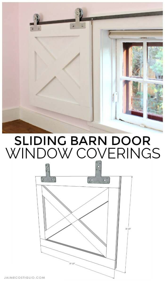 Cover a Window with a Sliding Door #farmhouse #windowtreatments #decorhomeideas