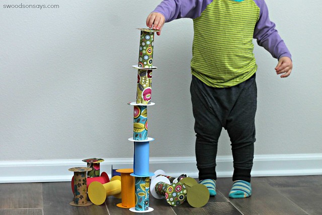 DIY Recycled Toilet Paper Roll Building Blocks #kidscrafts #toiletpaperroll #decorhomeideas