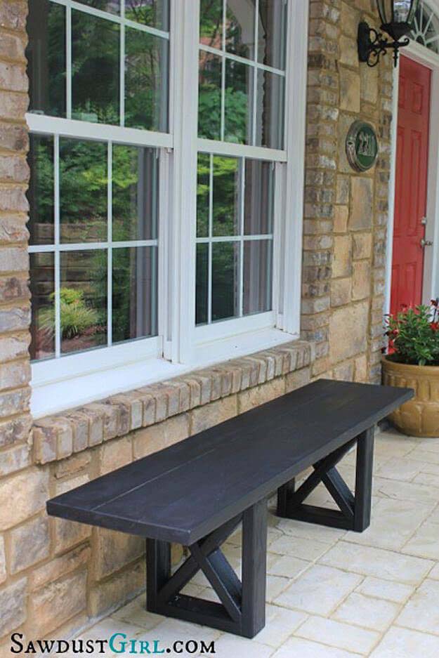 European Countryside Provincial Style Bench #diy #outdoorbench #decorhomeideas