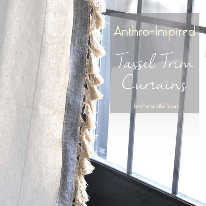 Farmhouse Window Treatment Idea with Tassels #farmhouse #windowtreatments #decorhomeideas