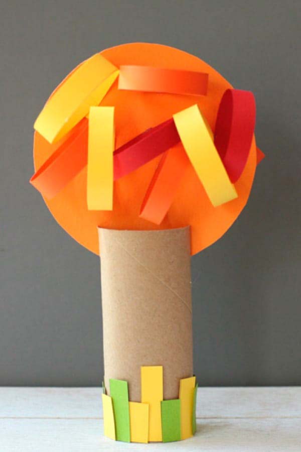 Four Seasons Tree Craft #kidscrafts #toiletpaperroll #decorhomeideas