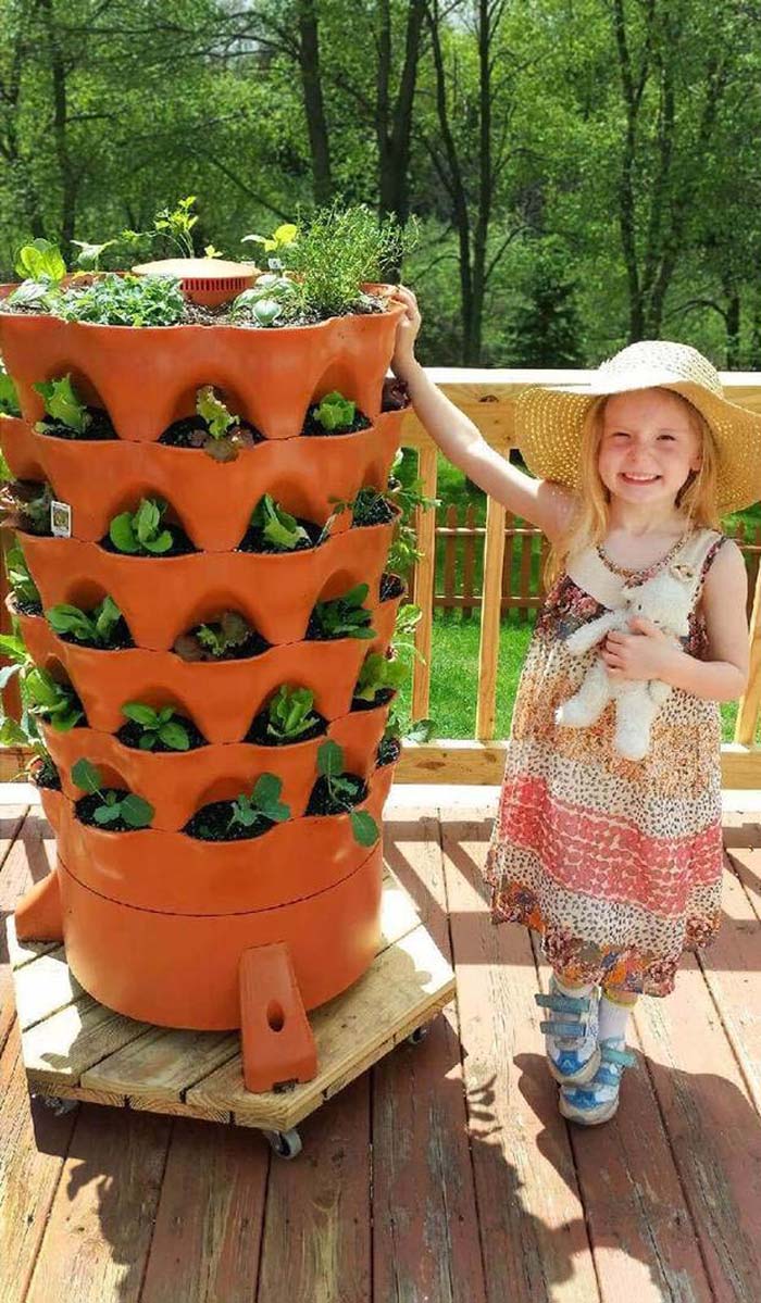 Garden Tower Strawberries Vertical Planter