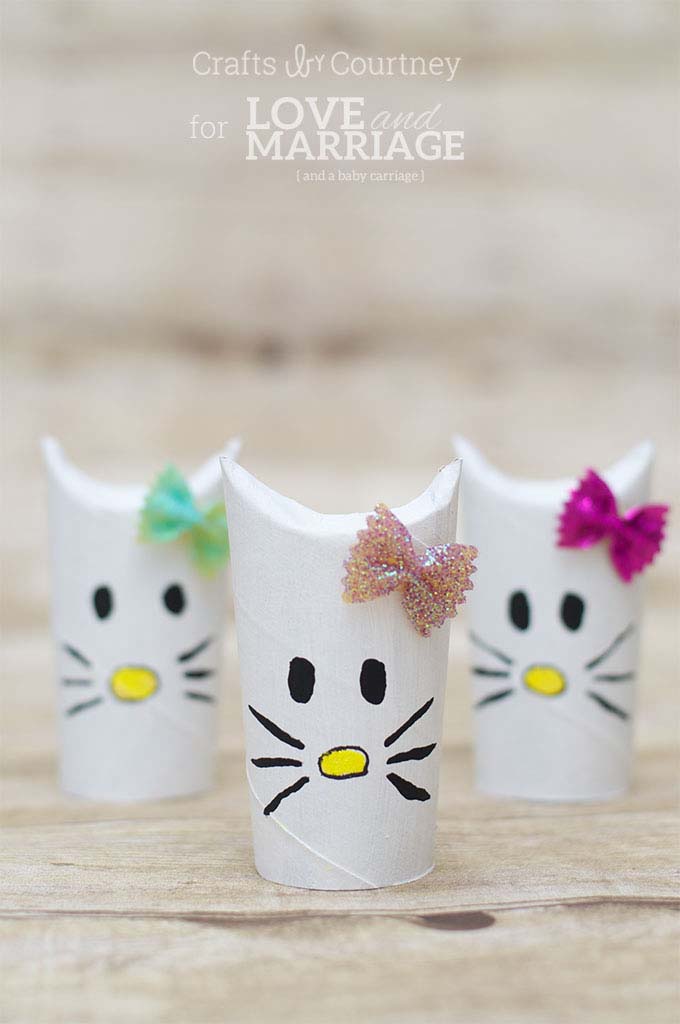 Hello Kitty Craft #kidscrafts #toiletpaperroll #decorhomeideas
