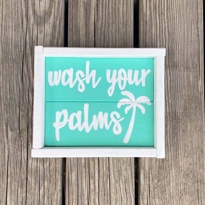 Humorous Bathroom Wash Your Palms Sign #nauticalbathroom #bathdecor #decorhomeideas