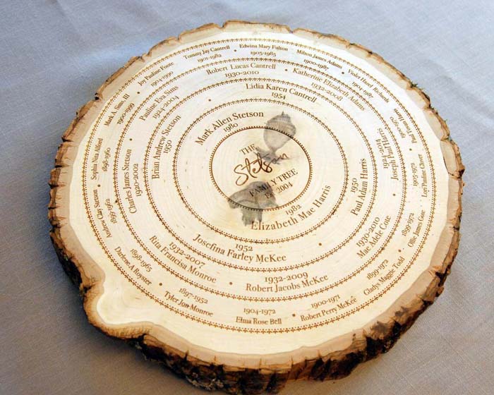 Log Slice Tree Ring Family Record #family #homedecor #decorhomeideas