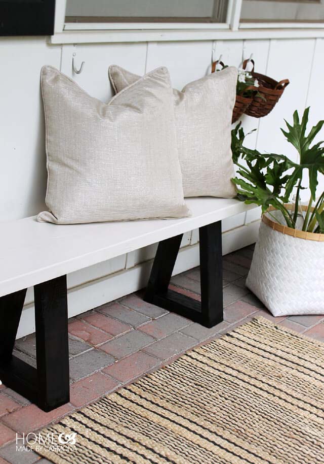 Modern and Chic Patio Bench #diy #outdoorbench #decorhomeideas