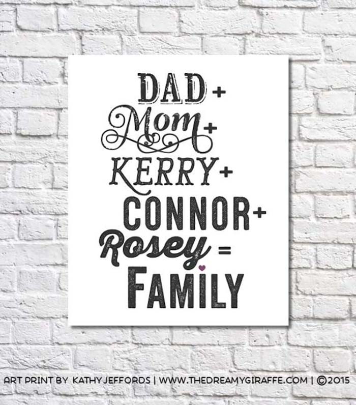 Name Plaque with Individual Name Styles #family #homedecor #decorhomeideas