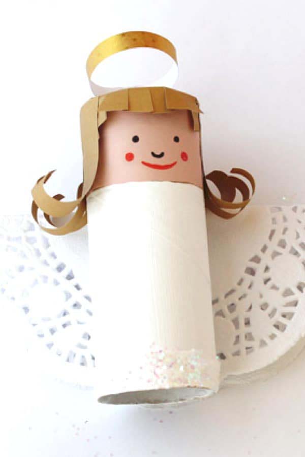 Paper Roll Angel #kidscrafts #toiletpaperroll #decorhomeideas