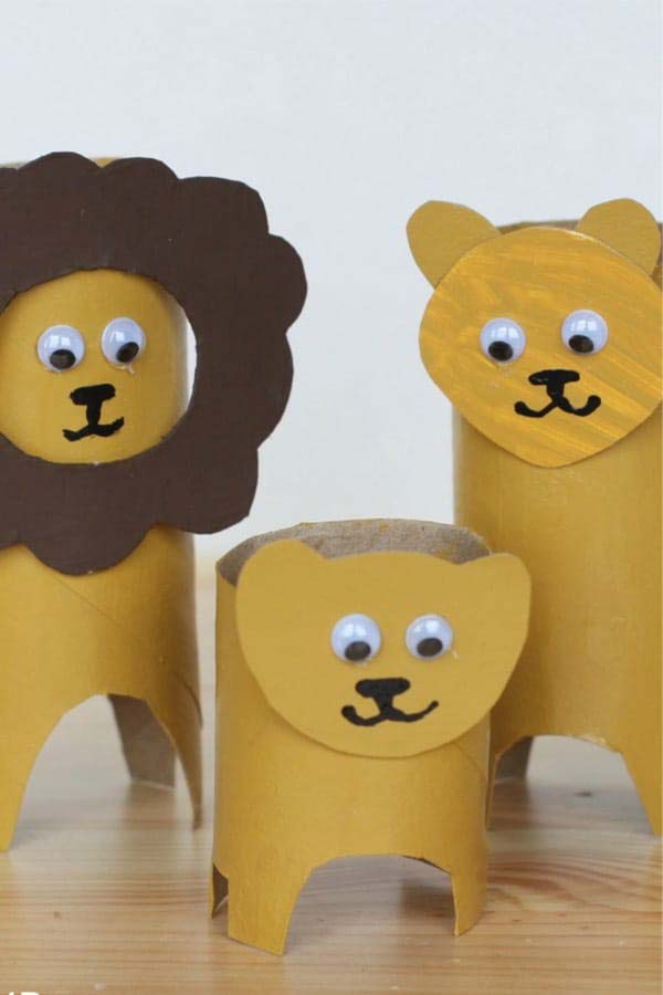 Paper Roll Animals #kidscrafts #toiletpaperroll #decorhomeideas