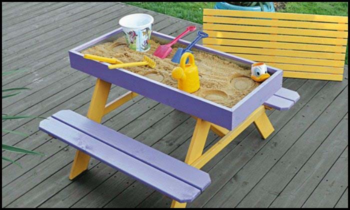 Picnic Table and Sandbox Combo #diy #sandbox #decorhomeideas