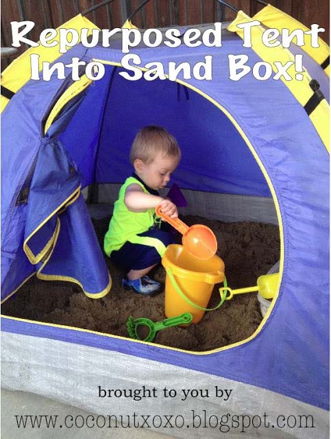 Repurposed Tent Sandbox #diy #sandbox #decorhomeideas