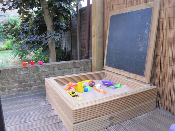 Sand Pit with Lid #diy #sandbox #decorhomeideas