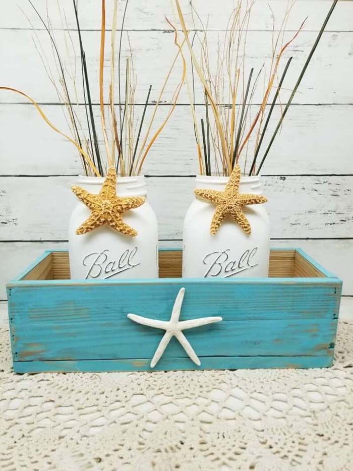 Sea Star Decorative Box and Jar Set #nauticalbathroom #bathdecor #decorhomeideas