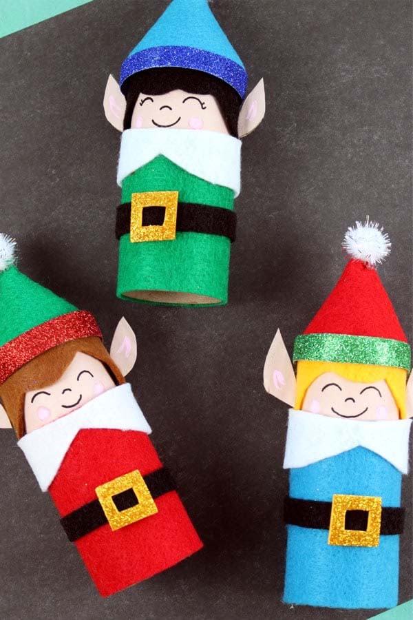 Toilet Paper Roll Christmas Elf #kidscrafts #toiletpaperroll #decorhomeideas