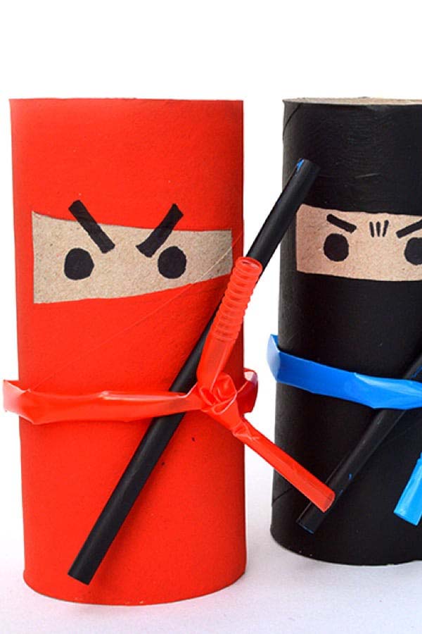 Toilet Roll Ninjas #kidscrafts #toiletpaperroll #decorhomeideas