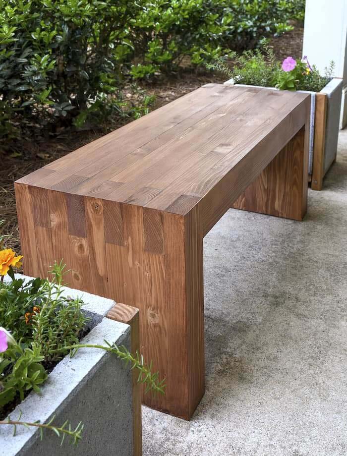 Wooden Zen Garden Bench #diy #outdoorbench #decorhomeideas