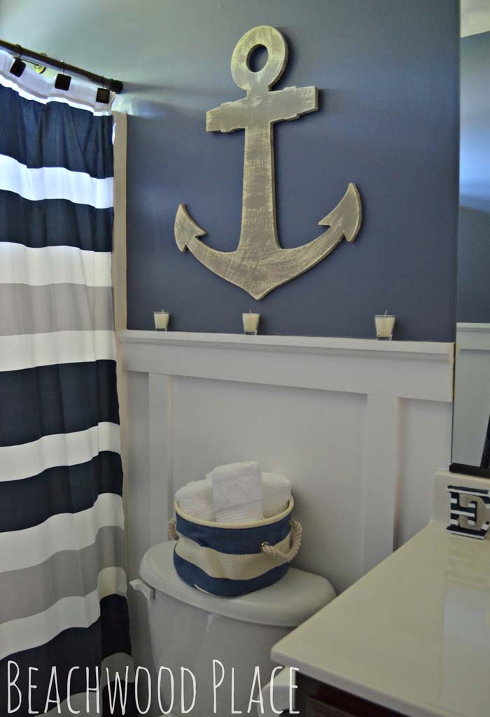 You Can't Get More Nautical than This #nauticalbathroom #bathdecor #decorhomeideas