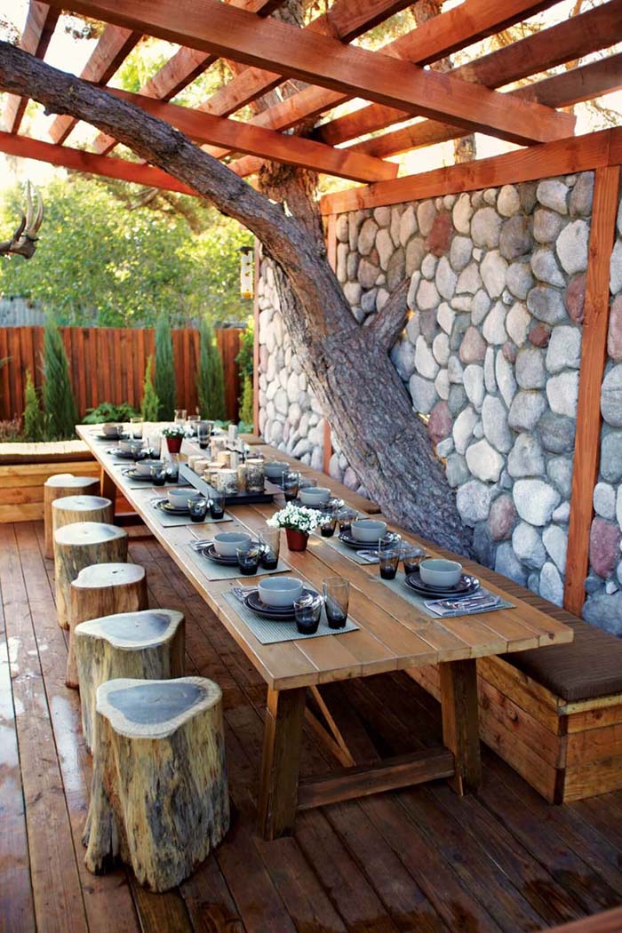 A Walk In The Woods Repurposed Wooden Pergola #pergola #pergolaideas #pergoladesign #decorhomeideas