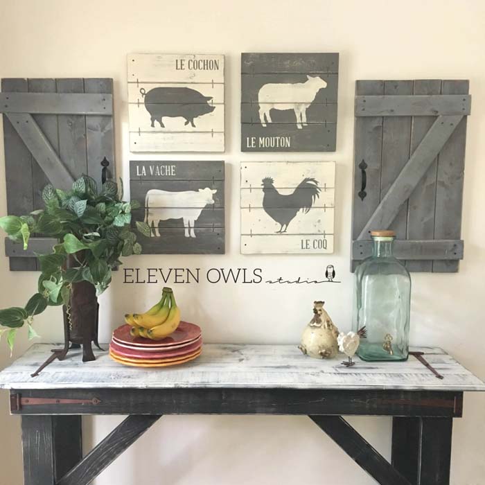 All the Animals in the Barn #farmhouse #walldecor #decorhomeideas