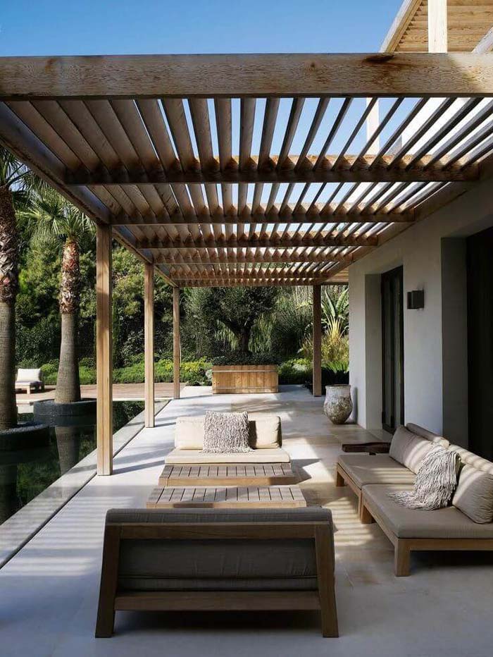 Bali Blinds Slatted Pergola #pergola #pergolaideas #pergoladesign #decorhomeideas