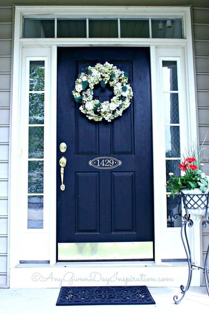 Beautifully Bold and Bodacious Blue Door #frontdoorcolor #frontdoor #paintcolor #decorhomeideas