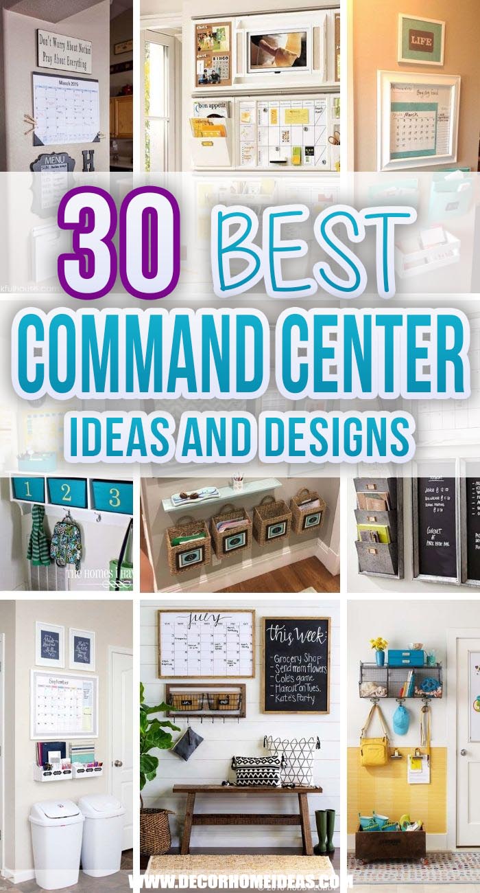 Best Command Center Ideas. Looking for some command center inspiration to get yourself organized? Then look no further! These genius command center ideas are everything you'll ever need to be insanely organized. #decorhomeideas