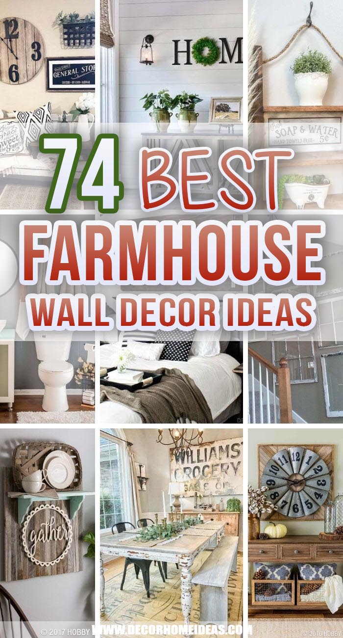 Best Farmhouse Wall Decor Ideas. These beautiful farmhouse wall decor ideas will add more rustic flair and personal touch to your home. Decorate with stylish decorations and vintage signs. #decorhomeideas