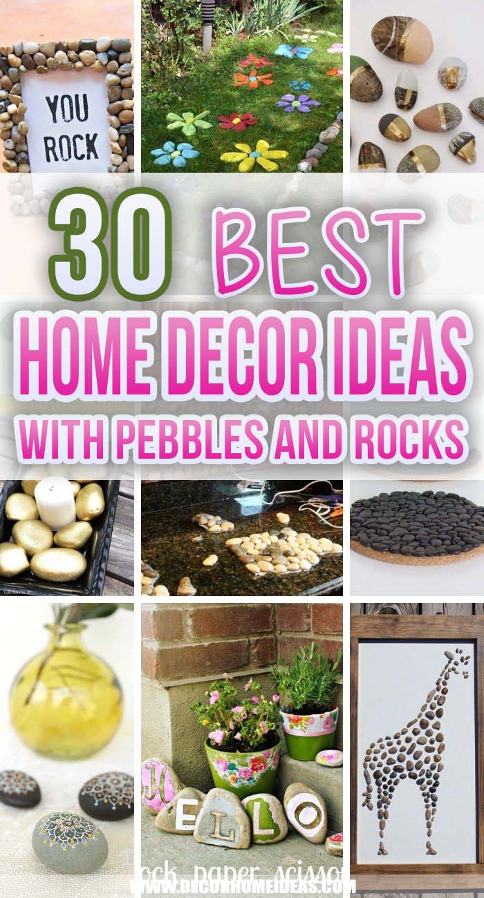 Best Home Decor Ideas Pebbles Rocks. There are several ways to fill your interior with items of decor that bring some nature inside of your living space. You can use pebbles or river rocks. #decorhomeideas