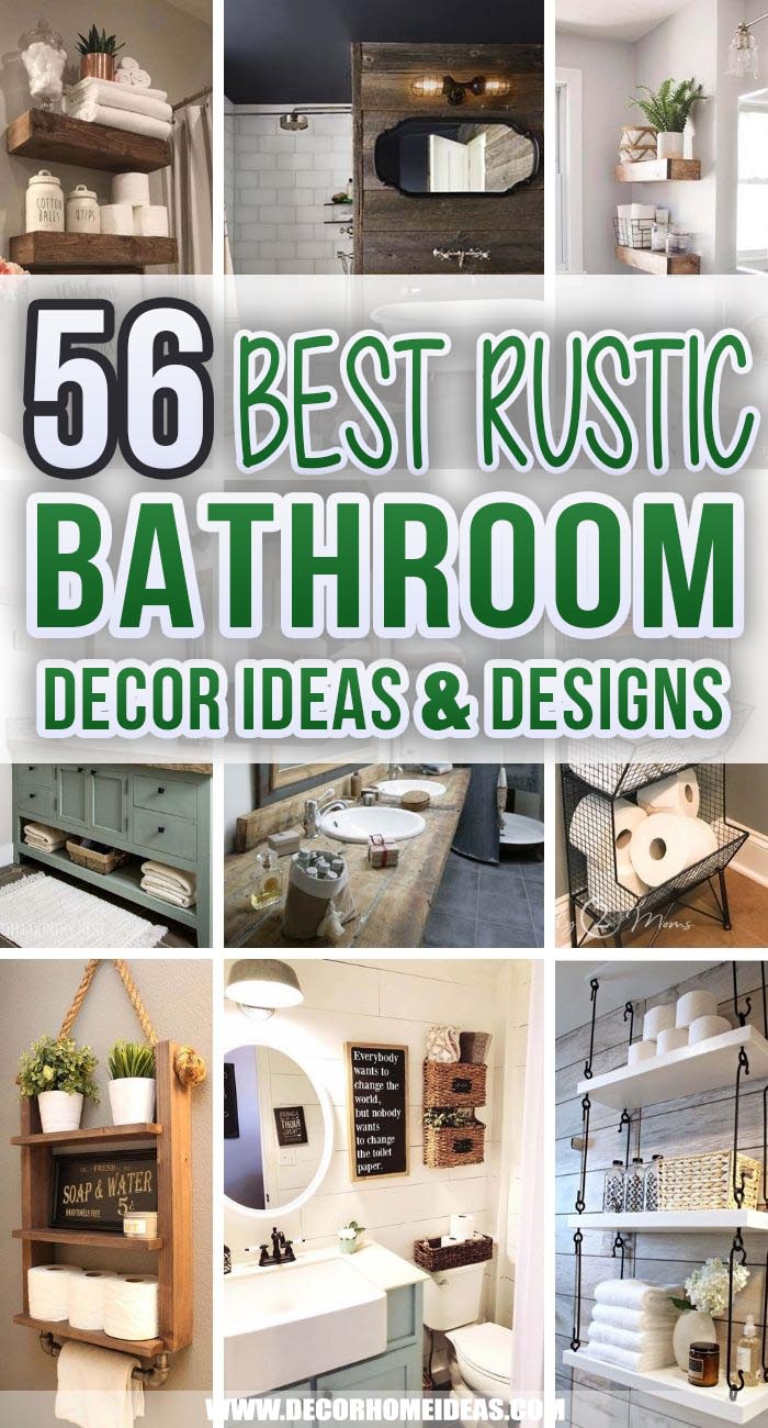 Best Rustic Bathroom Decor Ideas. Add some personal touch and a layer of texture with these awesome rustic bathroom decor ideas, decorations and designs. Choose the best one from our premium selection. #decorhomeideas