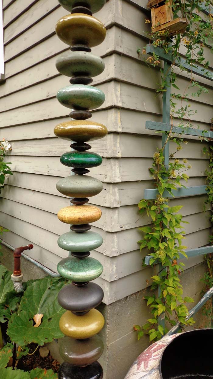 Ceramic Rain Chain #diyrainchain #rainchain #decorhomeideas