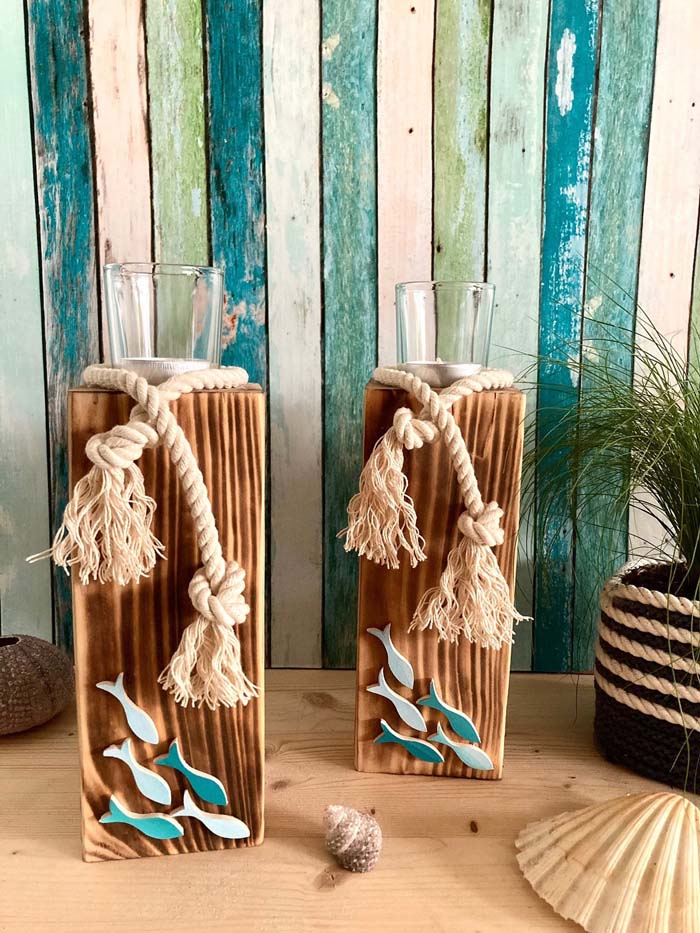 Coastal-Themed-Candle-Decorations #candledecorations #candles #homedecor #decorhomeideas