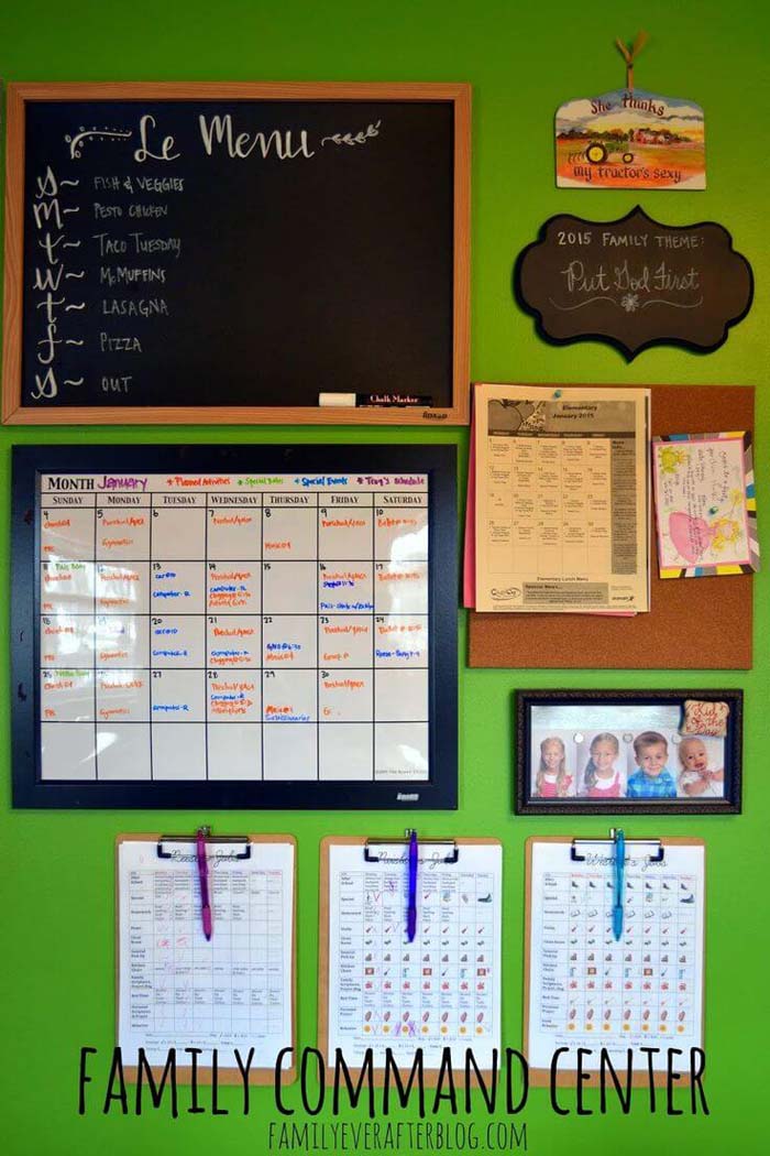 Command Center Decor for Upcoming Plans and Events #commandcenter #organization #diy #decorhomeideas