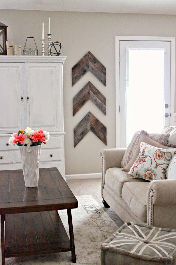 Cool Country Barn Wood Chevron Design #farmhouse #walldecor #decorhomeideas