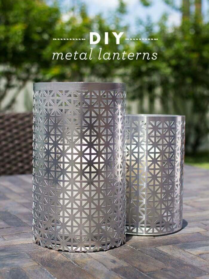 Decorative Laser Cut DIY Metal Lanterns #gardenlantern #diylanterns #decorhomeideas