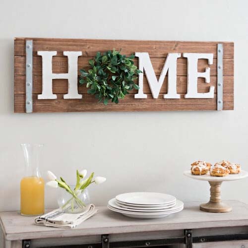 Dimensional Barn Wood HOME Accent #farmhouse #walldecor #decorhomeideas