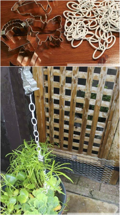 DIY Cookie Cutter Rain Chain #diyrainchain #rainchain #decorhomeideas