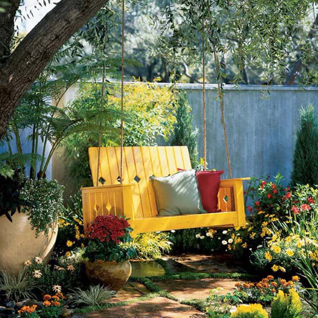 Plan de columpio de jardín de bricolaje #gardenswing #swingplans #decorhomeideas